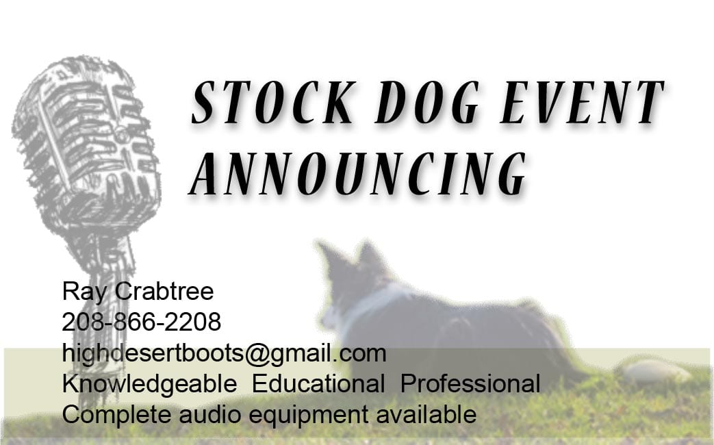 Ray Crabtree, Stock Dog Event Announcing