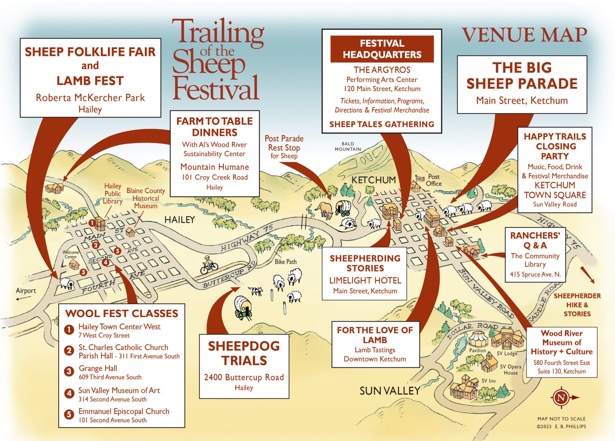 Maps Trailing of the Sheep Festival